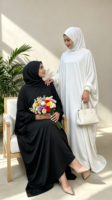 6198 #   Robe longue respirante à manches longues avec capuche pour femme musulmane du Moyen-Orient, Abaya, robe de prière islamique