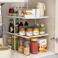 Étagère de rangement pliable à plusieurs niveaux de style tibétain pour cuisine, à fixer au mur, pour comptoir, support à casseroles, armoire, ustensiles de cuisine