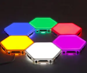 Creative Smart Wall Lamp Quantum Modular Touch Hexagon Geometry Splicing Hex Honeycomb White Led Night Light