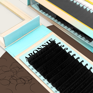 Plateaux de <span class=keywords><strong>cils</strong></span> doux et moelleux en cachemire noir mat, extensions de <span class=keywords><strong>cils</strong></span> volume en gros, noir mat intense - Product Image 4