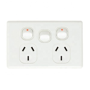 WGP02X Double <strong>Powerpoint</strong> with extra Switch, FND Australia Standard Double GPO - Product Image 1