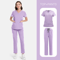 Ensemble trois pièces : Blouse de laboratoire, tenue médicale à séchage rapide, uniforme d'infirmière transfrontalier (style européen/américain)