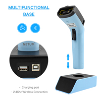 Escáner de Código de Barras Netum DS-7500, 1D 2D, Bluetooth, Manos Libres, Inalámbrico, 2.4G, para Supermercados, Sistema POS