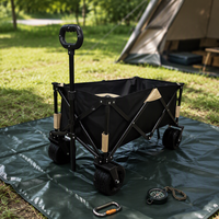 Chariot pliant robuste en acier, capacité 150 kg, chariot utilitaire d'extérieur, pliable, pour le shopping, le jardin, le camping, vente en gros