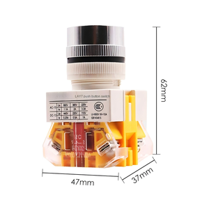 LAY37-11BN 22mm 1NO1NC Momentary Plastic Push Button <b>Switch</b> 4 screws 10A 600V Power Self reset button <b>switch</b> - Product Image 3
