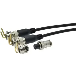 M12 Connector Kabel Elektrische Haakse Socket Lassen Waterdichte 4-Pins Luchtvaart Plug Kabel Connector Leverancier