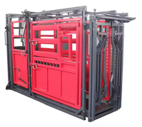 Équipement d'élevage : Corral de compression pour bovins de 6 pieds, conçu par des vétérinaires, avec contrôle automatique, pour usage en ranch