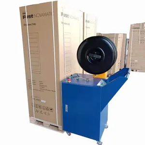 Máquina flejadora de palés semiautomática barata de fábrica modelo 2017 para máquinas flejadoras de cartón grande
