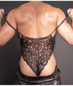 Europese Amerikaanse buitenlandse handel kantversiering nylon heren <span class=keywords><strong>sexy</strong></span> lingerie gay dun transparant hot transvestiet - Product Image 4