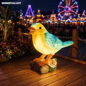Escultura de Pájaro de Fibra de Vidrio Personalizada MOMOVALLEY para Festival de Luces de Zoológico, Escultura de Animales, Lámpara Decorativa de Paisaje con Forma de Pájaro - Product Image 1