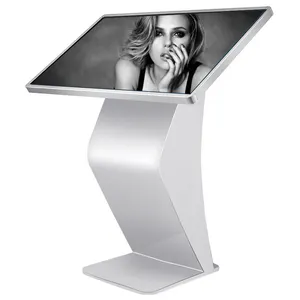 Personalizado K Tipo 32 Polegada Full Hd Floor Standing 4k Interativo Lcd Digital Informações Touch Screen Publicidade Display Totem