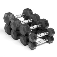 Haltère en caoutchouc fixe 5lb 10lb 15lb 20lb 25lb 30lb 35lb 40lb Vente en gros fabrication personnalisée