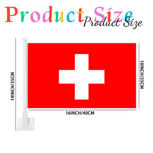 Гражданский флаг Швейцарии, Автомобильный флаг, красный и белый крест, украшение автомобиля в альпийском стиле, элемент флага лодки - Product Image 2