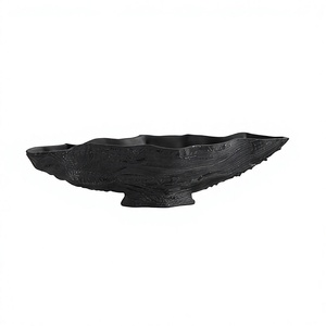 Bol décoratif moderne en métal noir texturé, pour bibliothèque, bureau, ou comme objet de décoration, lot en vrac - Product Image 1