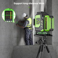 Niveaux laser 3D populaires Huepar OSRAM LS03DG à ligne verte avec étui de transport rigide