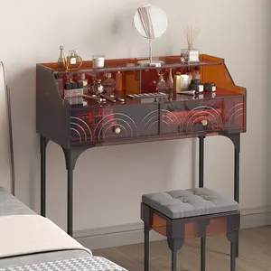 Minimalist Modern Table Bed Small Bedroom Black Acrylic Makeup Table