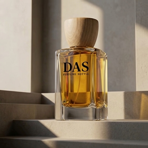 Collection de verrerie de qualité industrielle en gros, flacon de parfum carré de 50 ml avec bouchon en bois pour les propriétaires de marques professionnelles - Product Image 3