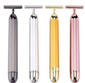 2024年注目の商品 電動バイブレーションTバーローズクォーツ美顔ローラー - Product Image 4