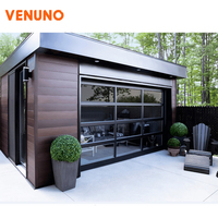 Porte de garage en aluminium et verre sectionnelle, qualité supérieure, livraison rapide, fabrication directe d'usine, OEM