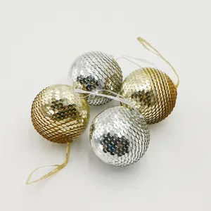 Usine 60mm 4 pièces Bolas de Navidad rouge et or boule de noël ornement décoration fournitures boule de noël 2024