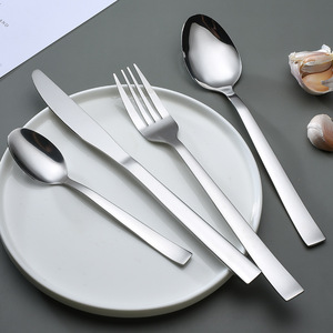 Juego <span class=keywords><strong>de</strong></span> Cubiertos Modernos Ecológicos <span class=keywords><strong>de</strong></span> Acero Inoxidable para Boda, Acabado Pulido <span class=keywords><strong>de</strong></span> Alto Brillo, Incluye Tenedor, Cuchillo y Cuchara - <span class=keywords><strong>Set</strong></span> al por Mayor - Product Image 4