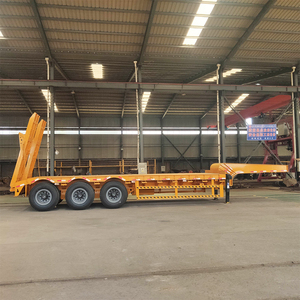 Remorques à plateau surbaissé populaires à 3 essieux, 60 tonnes, pour le <span class=keywords><strong>transport</strong></span> <span class=keywords><strong>de</strong></span> bulldozers et d'excavatrices, articles logistiques, à vendre - Product Image 6
