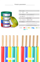 1.5mm cuivre massif PVC rigide basse tension fils électriques jaune-vert à un noyau 1.5/2.5/4/6/10 fil de mise à la terre pour industriel
