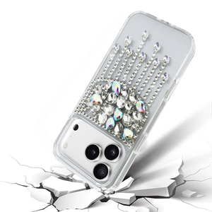 Premium Luxury Diamond Design TPU+PC+Glass Magnetic Ring Holder Shockproof Mobile Phone <b>Case</b> for 16 Pro Max for - Product Image 5