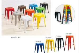 Minimalist Metal Retro Bar <b>Stool</b> Stackable Available Various Colors Eco-Friendly Durable Water Resistant for Home Commercial Use - Product Image 4