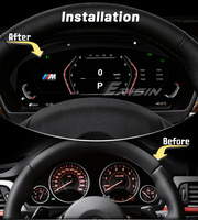 Stock UE ES4813B Écran numérique 12,3 pouces pour tableau de bord BMW Série 3 4 F30 F31 F32 F33 F34 F36 NBT EVO sans CarPlay 1920x720 HUD HDMI