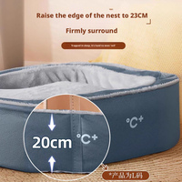 Cage pour animaux de compagnie écologique et chaude pour l'hiver, pour chiens et chats, amovible et lavable, grande taille, emballée en carton