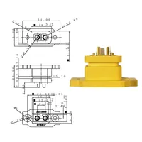 Amass-Conector de carcasa de par de montaje de tornillo montable XT60 macho y hembra a través del Panel XT60, Conector de carcasa de par de montaje, F, F, 1, 2, 2, 2, 1, 2, 2, 2