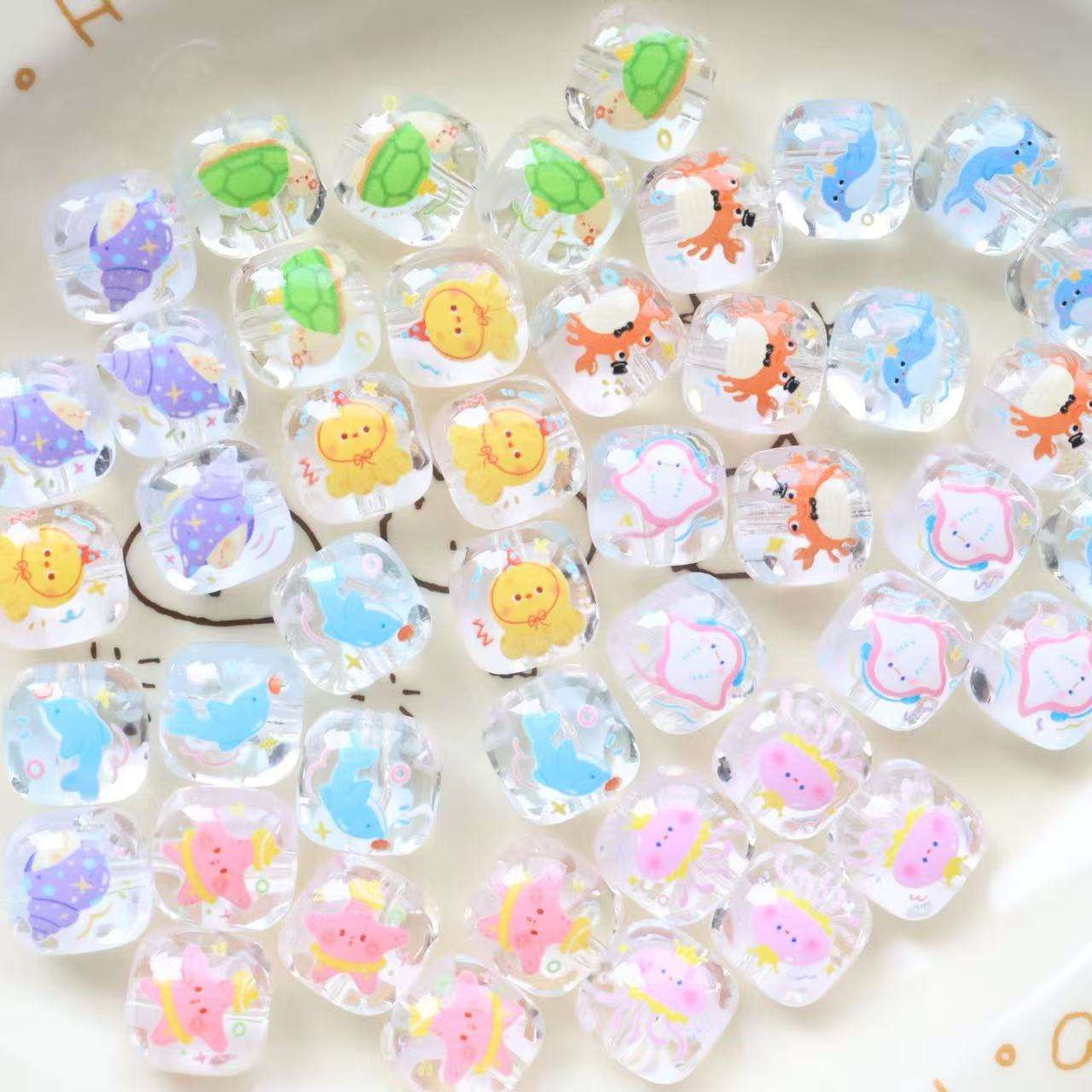 Mélange de styles d'animaux marins clairs