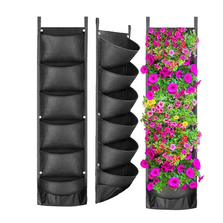 Hängende Wand Pflanz gefäße Indoor Outdoor Pflanzen Taschen Vertikale Garten Pflanzer wachsen Taschen Blumentöpfe Geländer Home Decor| Alibaba.com