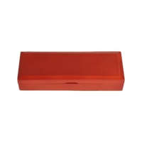 Boîte à stylos en bois rouge brillant en gros avec doublure en EVA noire, étui de rangement de luxe pour stylos avec logo personnalisé pour cadeaux d'entreprise