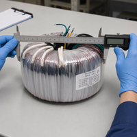 Transformateur toroïdal monophasé sur mesure certifié CE ISO, haute efficacité, bobinage en cuivre, transformateur élévateur et abaisseur de tension