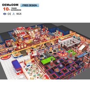 Customized New Red Lion-Themed Indoor Playground Equipment Children's Obstacle <b>Trampoline</b> - Product Image 1