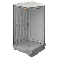 Toilettes portables d'extérieur avec douche et eau chaude/froide, en matériau HDPE durable pour les chantiers de construction