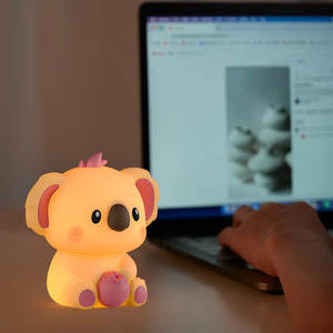 Koala <span class=keywords><strong>LED</strong></span> ánh sáng ban đêm cho trẻ em Silicone động vật đèn cạnh giường ngủ cảm ứng cảm biến ánh sáng ban đêm cho vườn ươm bé của phòng trang trí đèn - Product Image 6