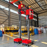 JCPROTECH Venta Directa de Fábrica Mini Carretilla Elevadora Eléctrica Recolectora de Pedidos 5m Elevación Alta para Almacén Batería de Plomo-Ácido Alta Eficiencia