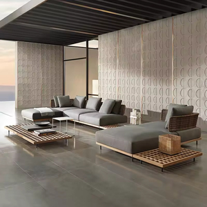 Conjunto de Sofás Modernos para Exteriores Resistentes a la Intemperie TG, Sofá de Mimbre <span class=keywords><strong>Sparta</strong></span>, Tumbona para Playa, Piscina, Patio, para Hotel - Product Image 2
