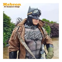 Patung Karakter Anime Ukuran Asli Marvel DC Berkualitas Tinggi Model Kerajinan Resin Superhero Batman untuk Dekorasi Rumah