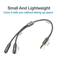 Adaptateur de câble audio pour casque, répartiteur jack 3,5 mm mâle vers 2 femelles, rallonge en Y pour écouteurs, téléphone, ordinateur portable, PS5, MP3, microphone