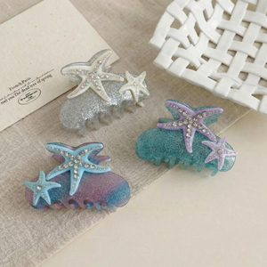 2026 Más Vendido Pasador de Pelo de Estrella de Mar Elegante Estilo Oceánico Vacacional para Mujer, Joyería de Moda al por Mayor - Product Image 2