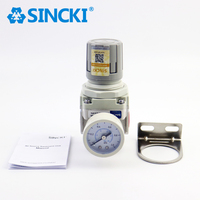 SINCKI AR2000-02 Unit Regulator Tekanan Udara yang Dapat Disesuaikan untuk Peralatan Mesin Industri