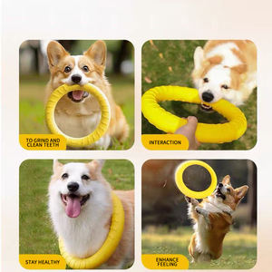 Giocattolo Indistruttibile per Cani con Corda Oscillante, Galleggiante in EVA, Anello Interattivo per Giochi e Masticazione con Foro Centrale - Product Image 4