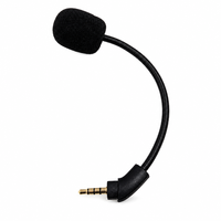 Mikrofon pengganti boom fleksibel berkualitas tinggi 3.5mm 4 kutub berlapis emas untuk headset gaming Kingston Cloud RevolverS.
