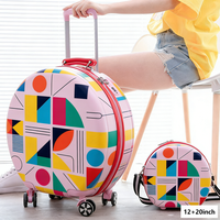 Ensemble de bagages ABS PC personnalisé, valises de voyage rigides légères, bagages cabine, OEM ODM