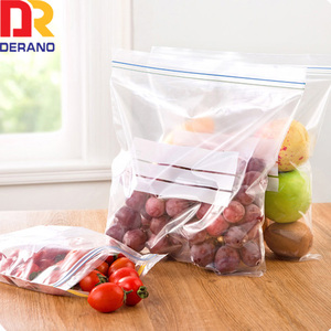 Wholesale custom resealable food storage click double zip <b>lock</b> bag <b>freezer</b> zipper poly bag - Product Image 2