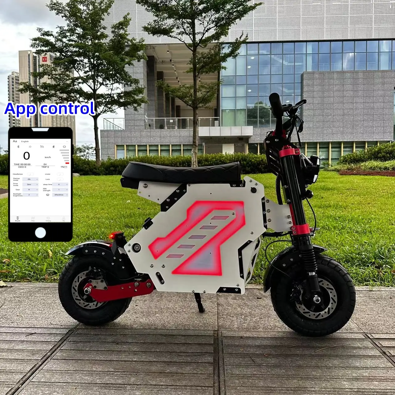 Eshiner NFC lock powerful electric scooter fixed seated 5000W 7000W 10000w scooter with 30ah 40ah 50ah removable lithium battery